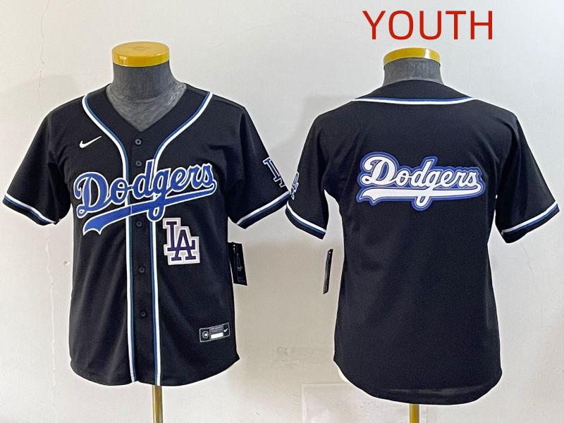 Youth 2025 Los Angeles Dodgers Blank Black Three generations Fashion Nike MLB Jersey style 24